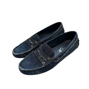 Tod's Gommino Denim Loafer Women's Size EU 39.5 / US 9